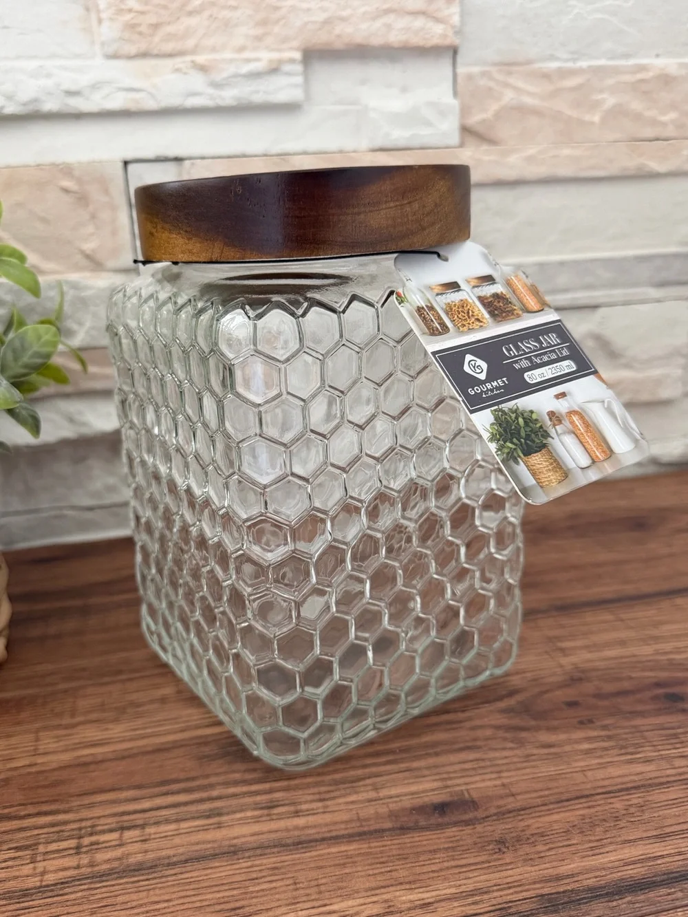 🆕 Glass Honeycomb 80oz Jar / Canister!